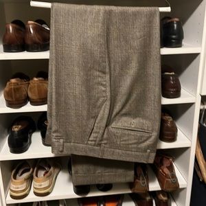 Men’s 35 brown glen plaid wool slacks